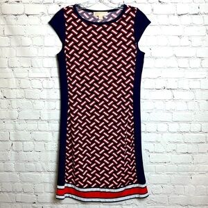 MICHAEL Michael Kors Geometric Print Cap Sleeve Dress
